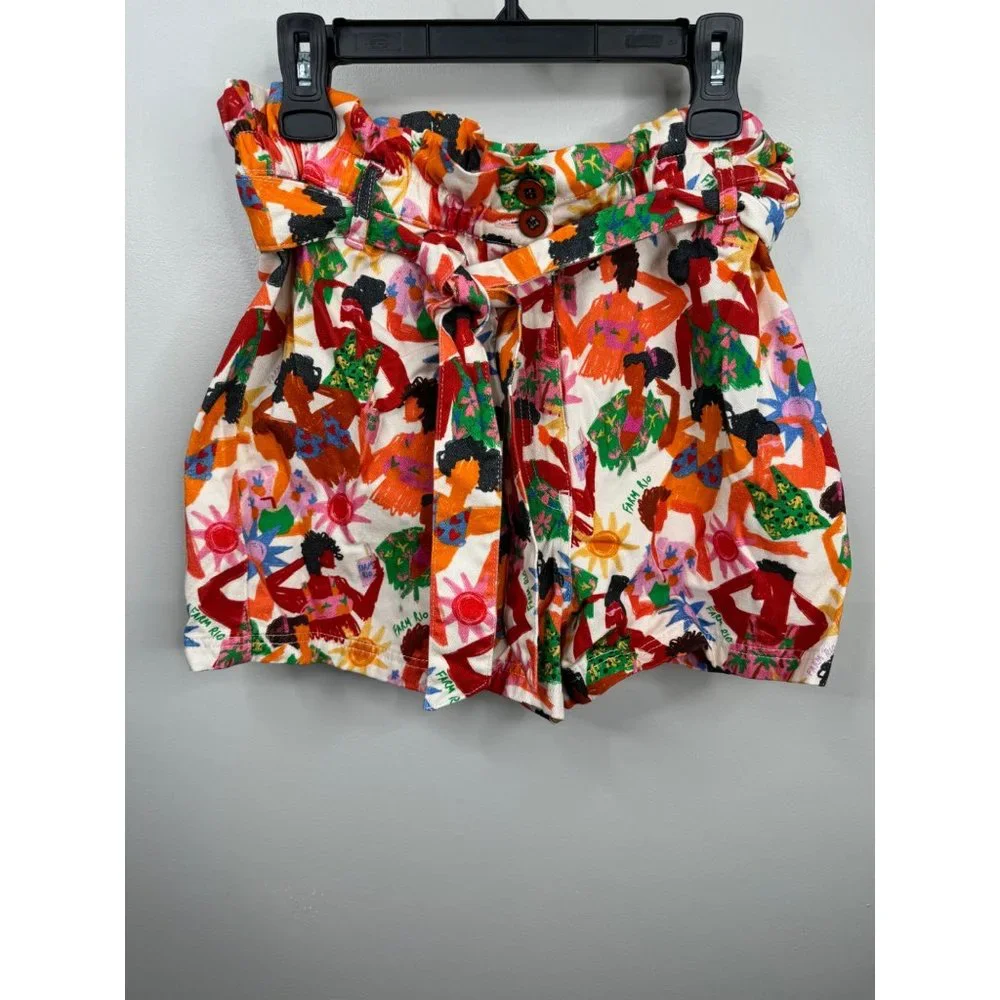 Anthropologie Farm Rio NWT Bikini Lady Shorts Paperbag Tropical Size M NWT - Picture 5 of 8